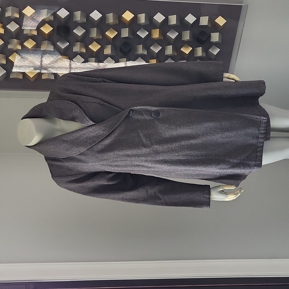 Flax Shawl Collar Jacket Wool Blend SzS - Picture 7 of 8